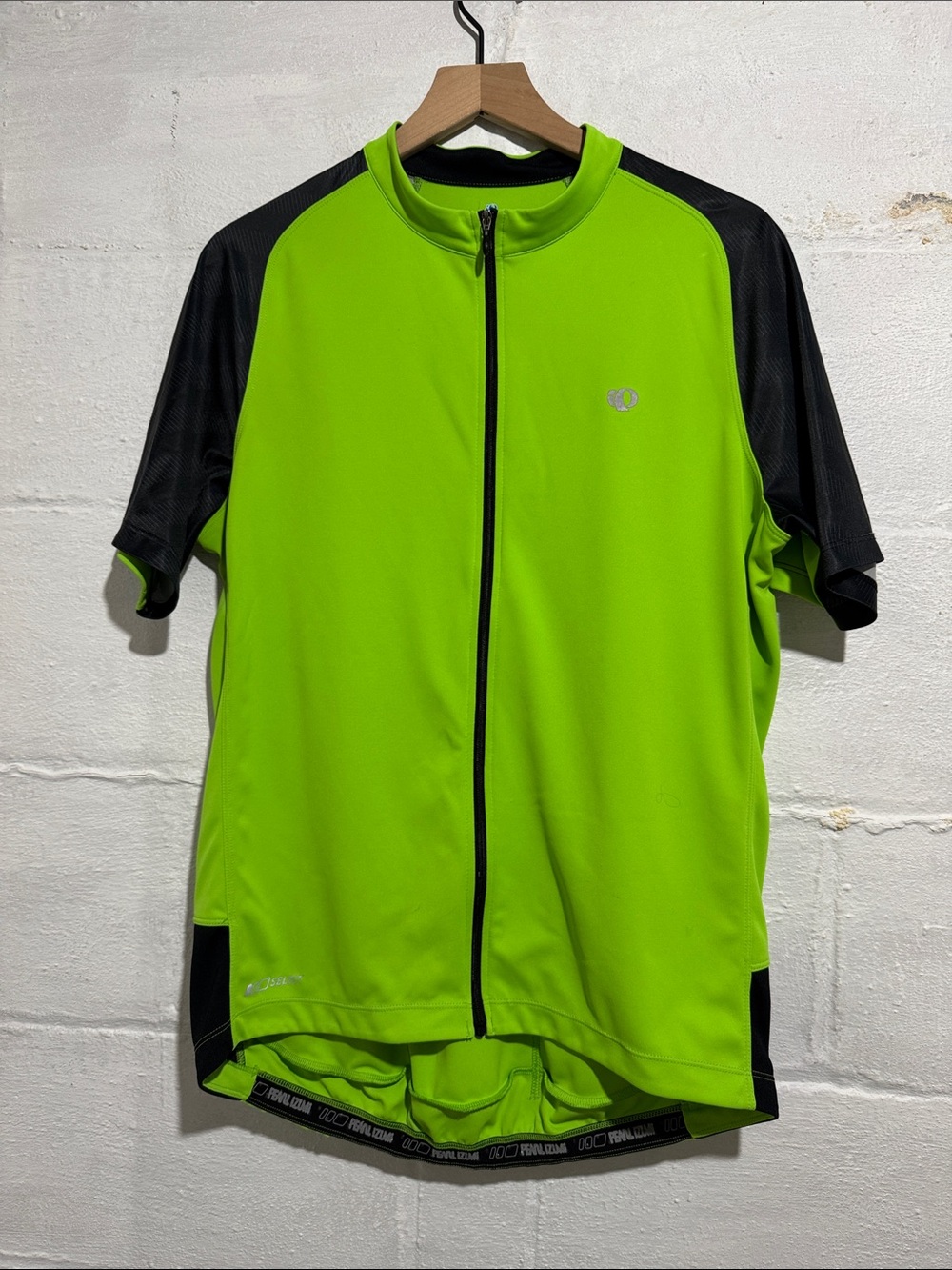 Pearl Izumi Lime and Black Short-Sleeve Cycling Jersey